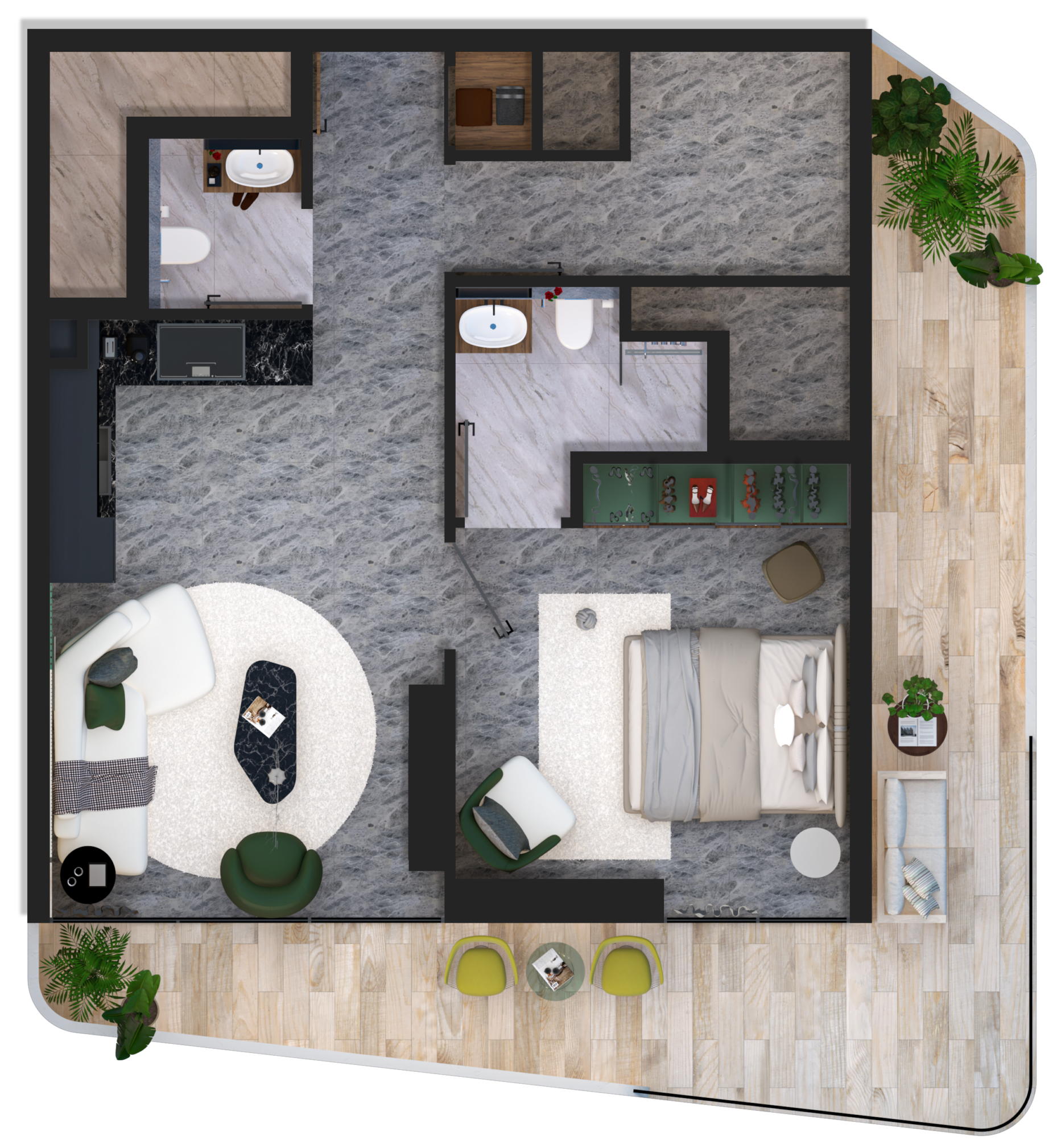 Élanora - 1 Bedroom Floor Plan